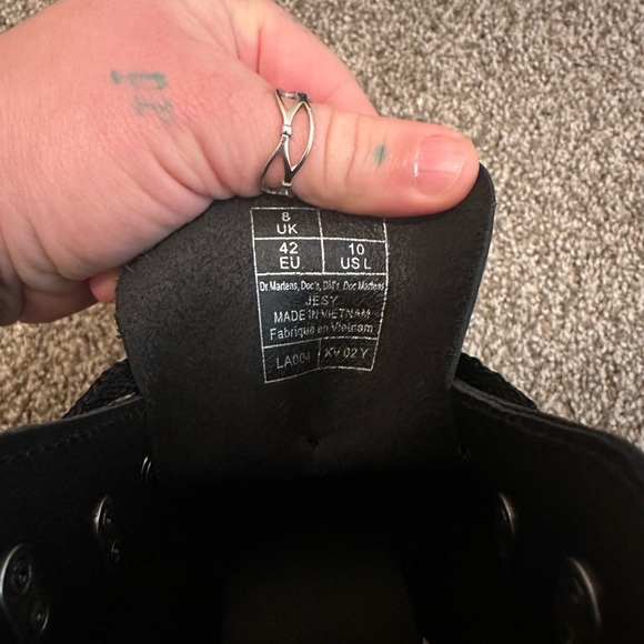 Dr. Martens Classic Black Leather Boots - Picture 2 of 3